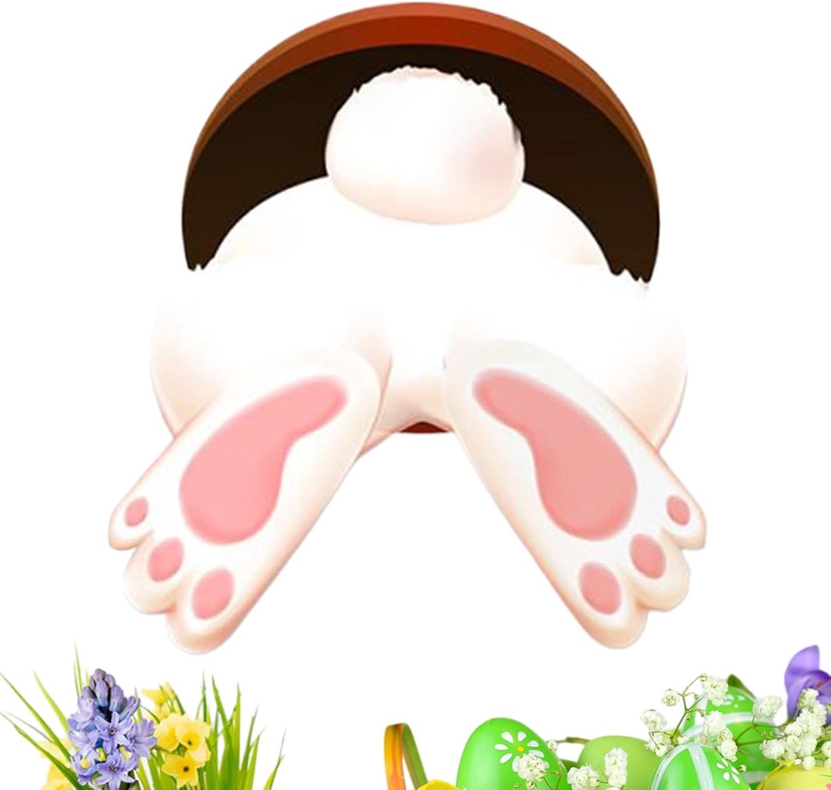 Dieren muurstickers - Konijnenstickers toilet - Badkamer decoreren - Grappig billen ontwer