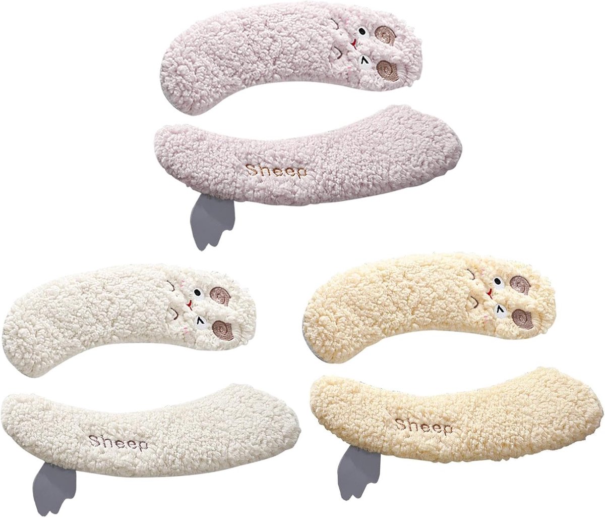 Toiletkussen - Toilethoes Verwarmer - Badkamer Comfort - Lamsmotief - 34x11 cm - Wit