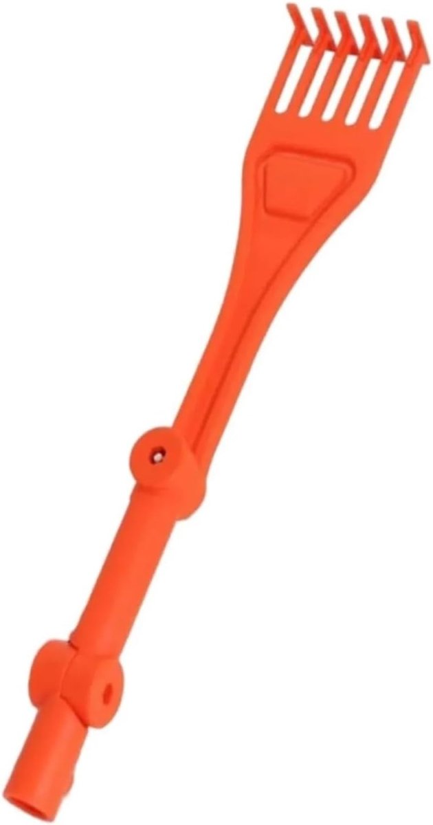 Dakgoot Hark - Goot Reiniger - Bladeren Verwijderen - Draaibare Handgreep - 394 cm - Oranj