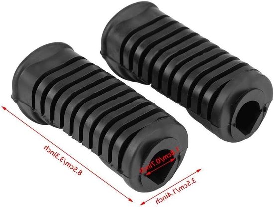 Voetsteun Pad voor Motorfiets – Rubber Grip Cover, Voor 125cc CG 125, Comfortabele Voetsteunen en Antislip Functie — afbeelding 3