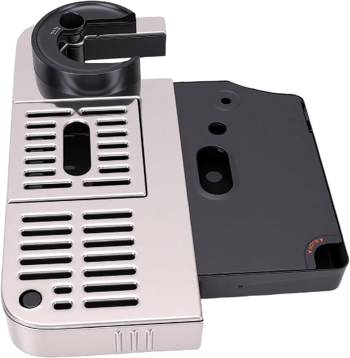 Koffiezetapparaat Lekbak - Waterpan Afvalbak - Koffiezetten Thuis - Snelle Installatie - 47x33.5x6.5 cm - Zilver