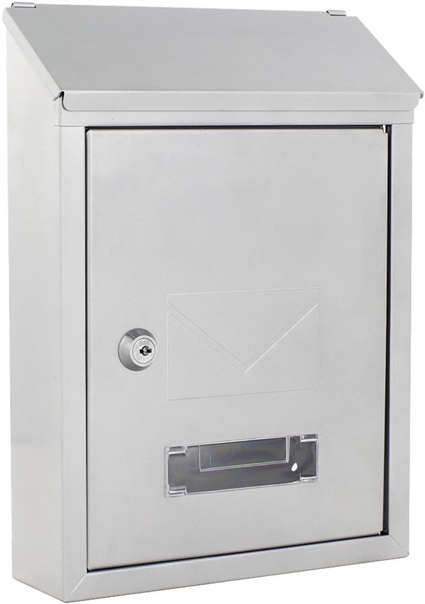 Brievenbus - Postbak - Post Ontvangen - Cilinderslot - 170x20mm Sleuf - Zilver