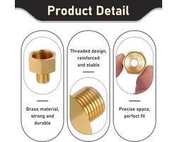 Dailygoods - G1/2 RH Female naar G1/4 LH Male - Gas Adapter - Koper - Gas Stove Adapter - Geschikt voor Camping Cooker - 1 stuk