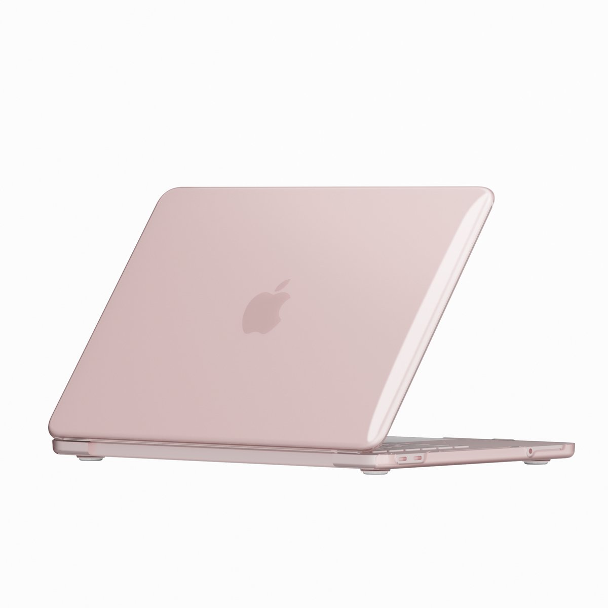 Lunso Geschikt voor MacBook Neo cover hoes - case - Glanzend Blush