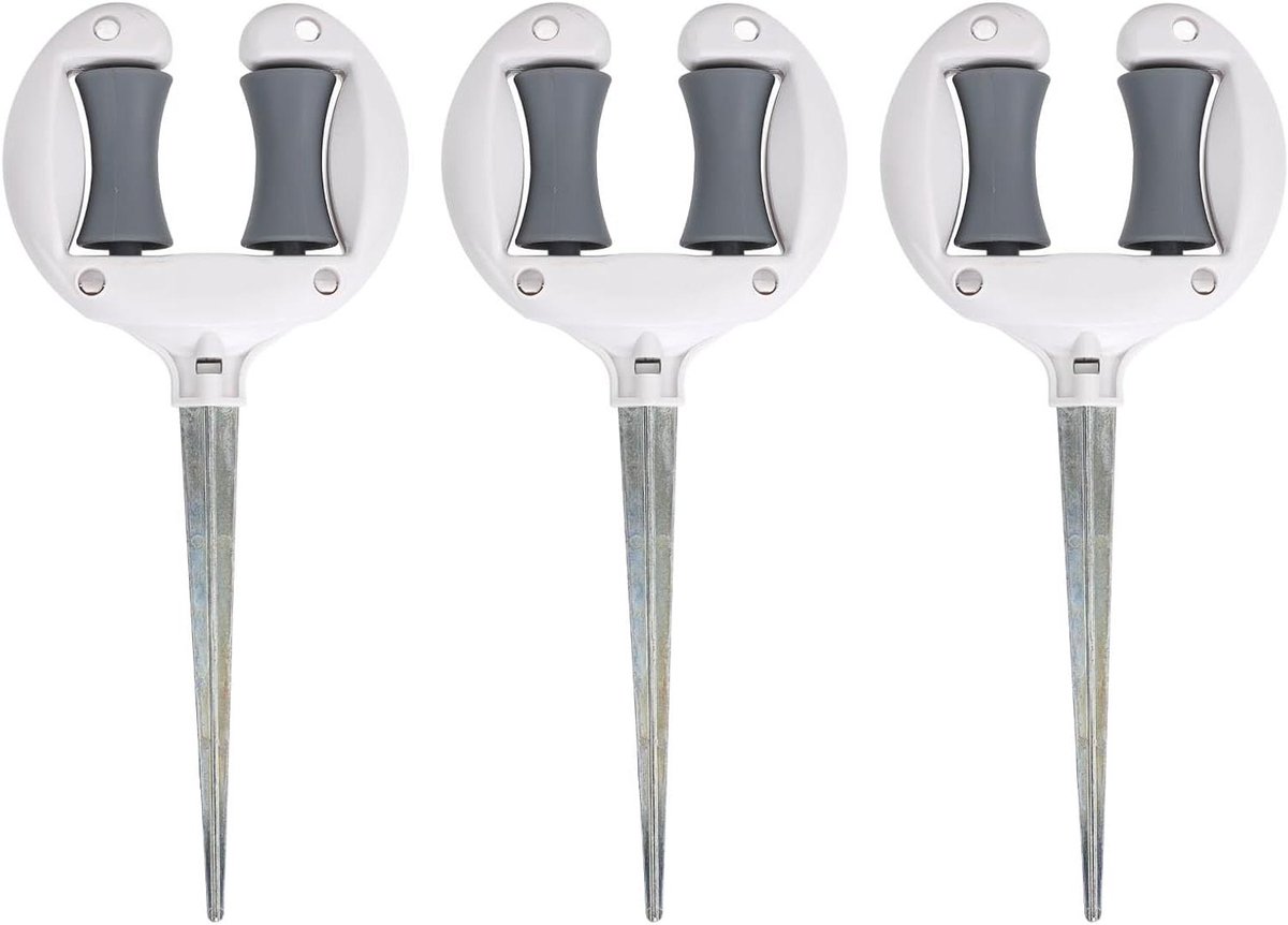 Slanggeleider Set - Hose Guide - Tuinonderhoud - Soepel Rollend Wiel - 3 Stuks - Groen