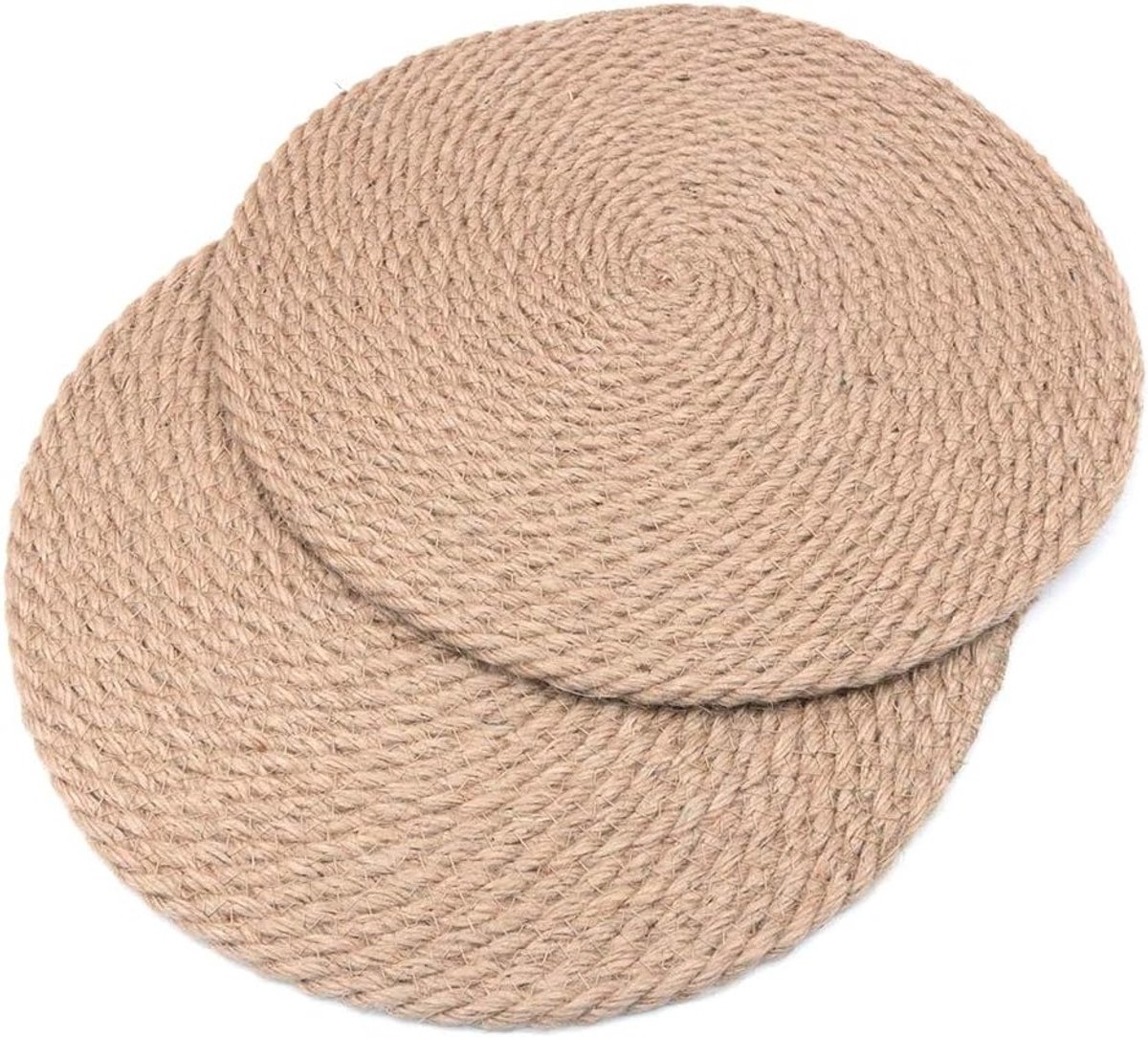 Handgeweven Rattan Isolatie Pads van 12", Onderzetters voor Tassen en Borden - Warmtebestendige Keukenaccessoires voor Eten en Drinken