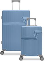 BHPPY Kofferset 2 delig - Handbagage koffer 28L - Reiskoffer 86L - TSA slot - Signature kofferset Glacier Lake
