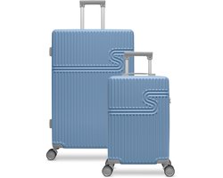 BHPPY Kofferset 2 delig - Handbagage koffer 28L - Reiskoffer 86L - TSA slot - Signature kofferset Glacier Lake