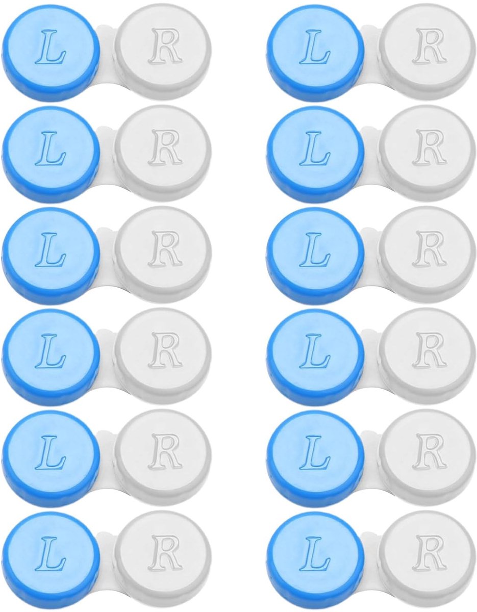 Dailygoods- Contactlenshoesjes 12 Stuks - Eco-vriendelijk - Bescherming tegen Bacteriën - Universele Maat - Hoogwaardige Materialen - Voor Persoonlijk Gebruik - Contactlenzenhouder