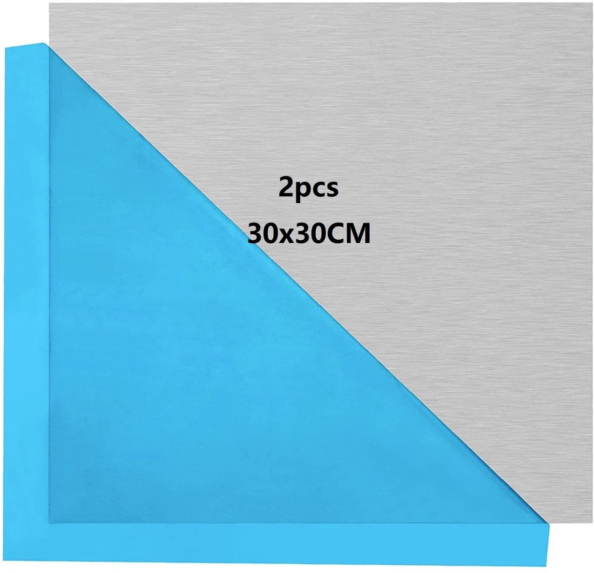 Dailygoods- Aluminiumplaat 2 mm - 30 x 30 cm - Hoogwaardig Aluminium - Sterk en Duurzaam - Beschermfolie - Glad Oppervlak - Metalen Plaat