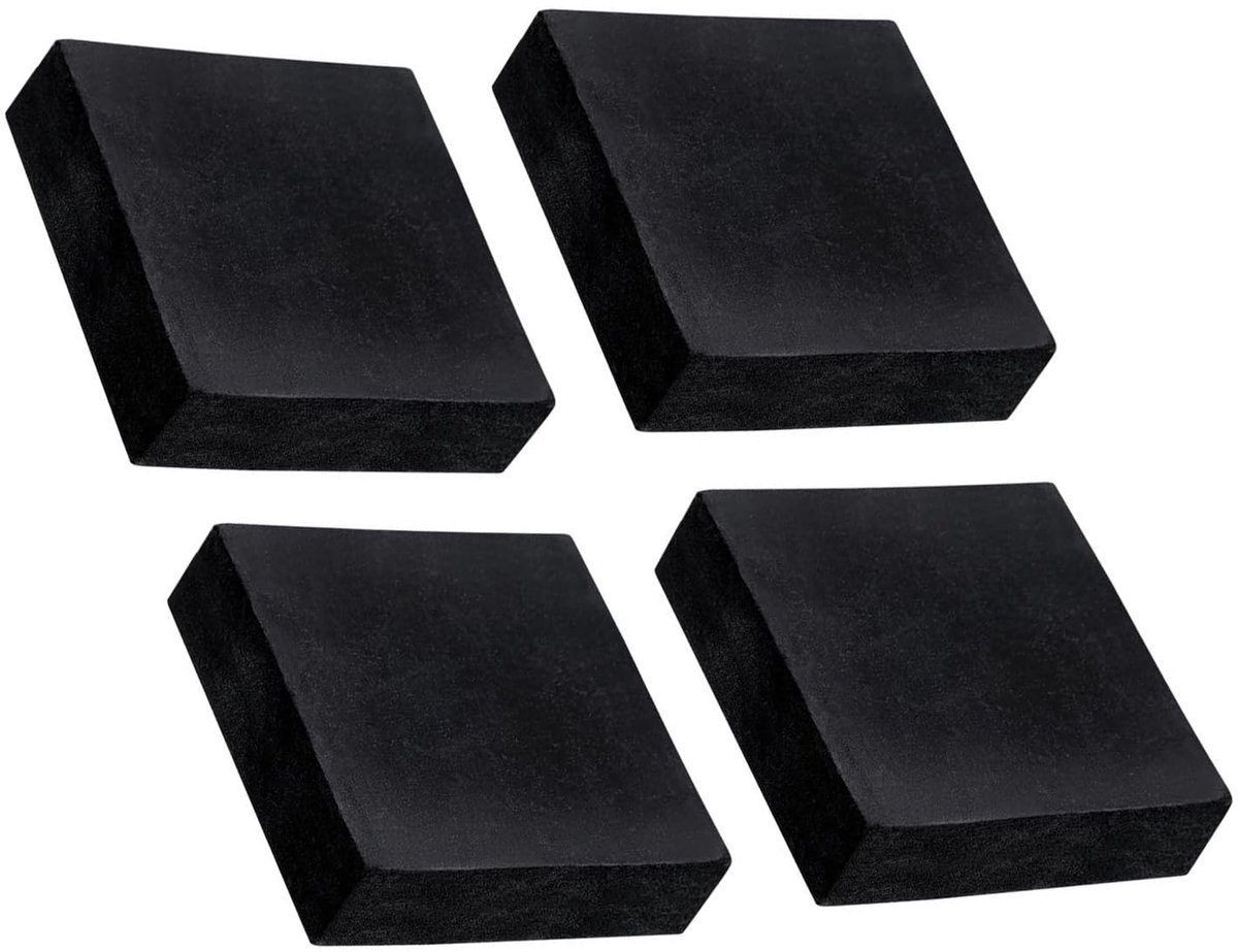 Solidchoice- Antivibratiepads 4 Stuks - Rubber - 50 mm x 50 mm x 15 mm - Antislip - Dempingsprestaties - Trillingsisolatie - Duurzaam