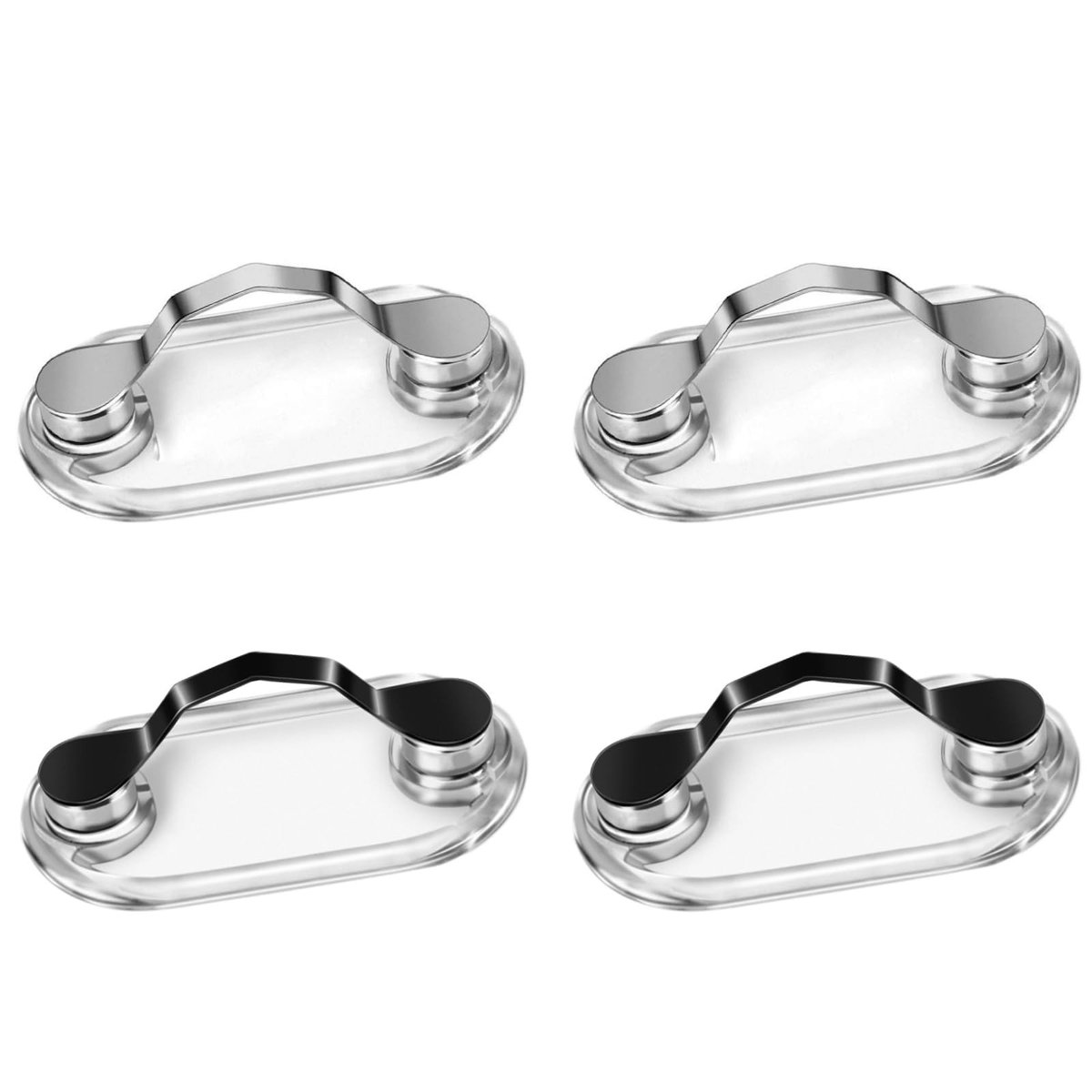 Solidchoice- Brillenhouder Magnetisch - 4 Stuks - Draagbaar - Praktisch - Voor Bril/Zonnebril - Handige Lenzenvloeistofhouder - Brilclip