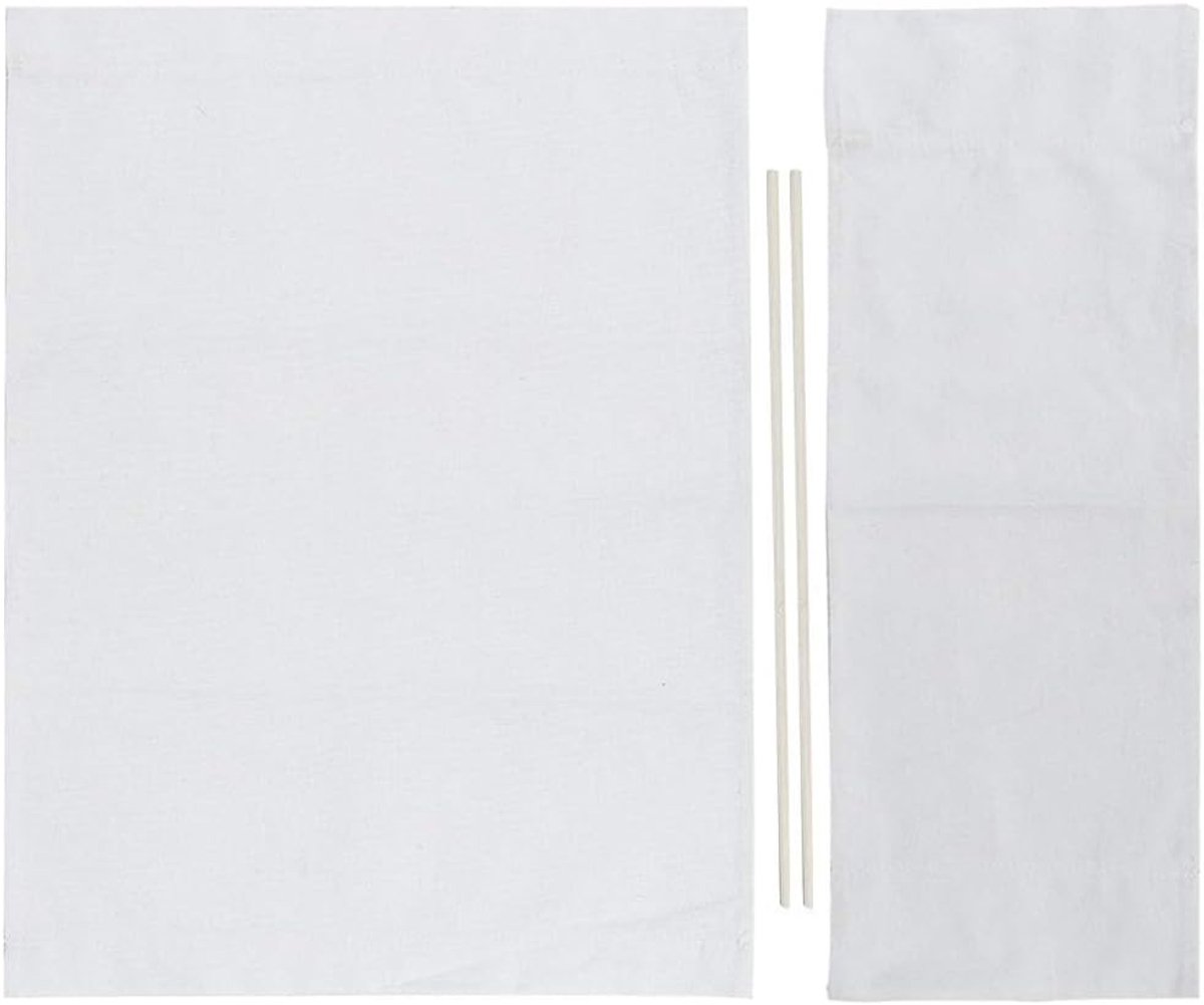 Vervangende Canvas voor Regisseursstoel, Set voor Bekleding met Rugleuning en Zitting, Bescherming voor Stoelen (Wit)