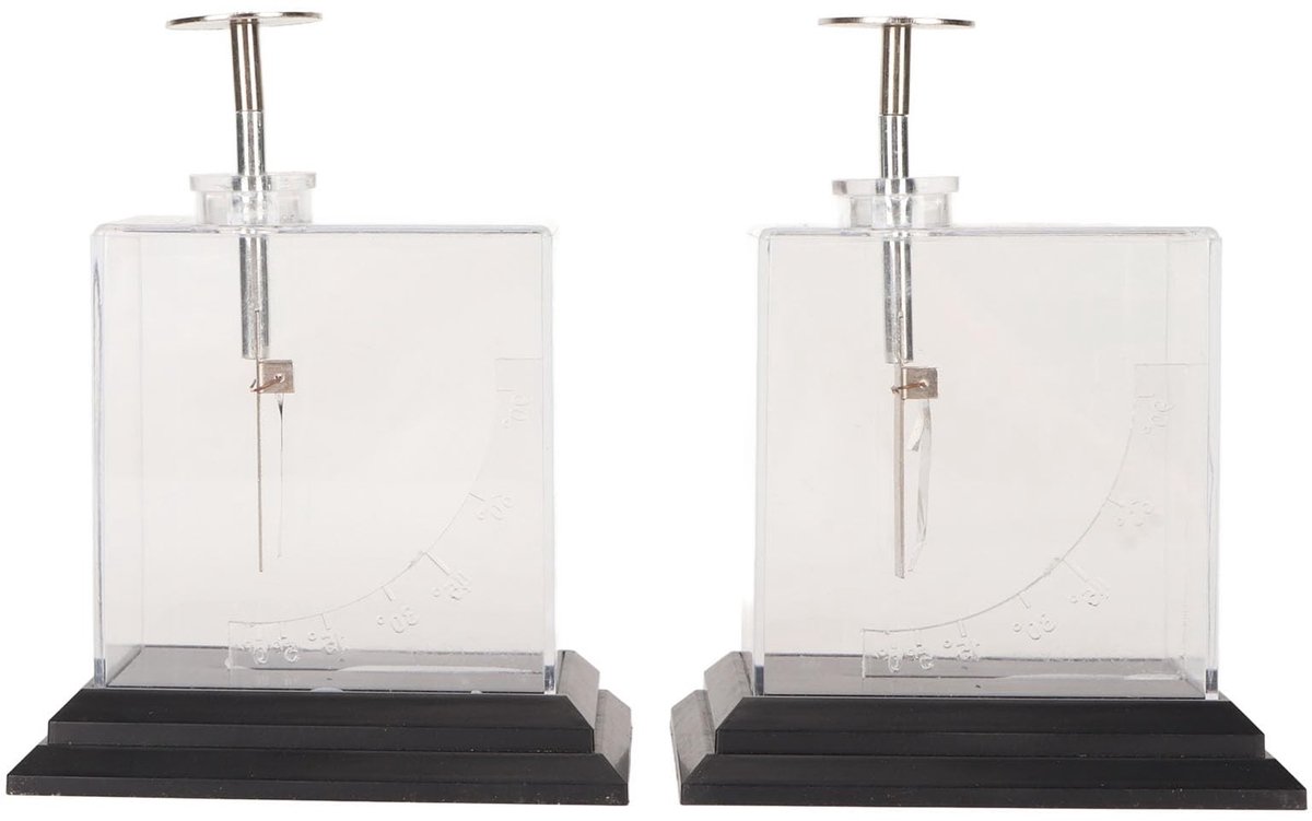 Dailygoods - Aluminium Elektroscoopdemonstrator - Zeer Gevoelige Fysieke Elektrometer - Lichtgewicht en Compact - Geschikt voor Onderwijs - Elektrosta...