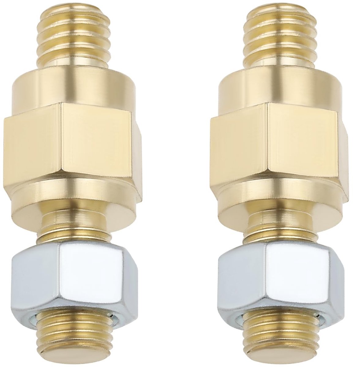 Dailygoods - Batterij Terminal - Messing Accesoires - Goud - 2x Stud Draden - Geschikt voor GM en Trailer Brake Controls - 3/8" Buitendraad