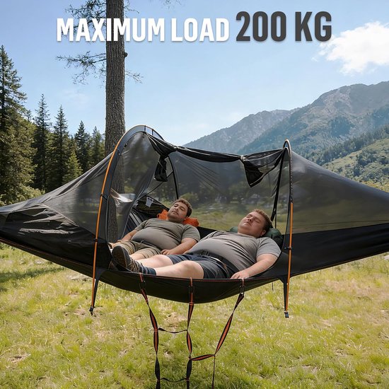 Night Cat Hangmat Tent met Muggennet Waterdichte Regenkap voor 2 Personen Wandelen Kamperen in de Tuin Achtertuin Wilde — afbeelding 5