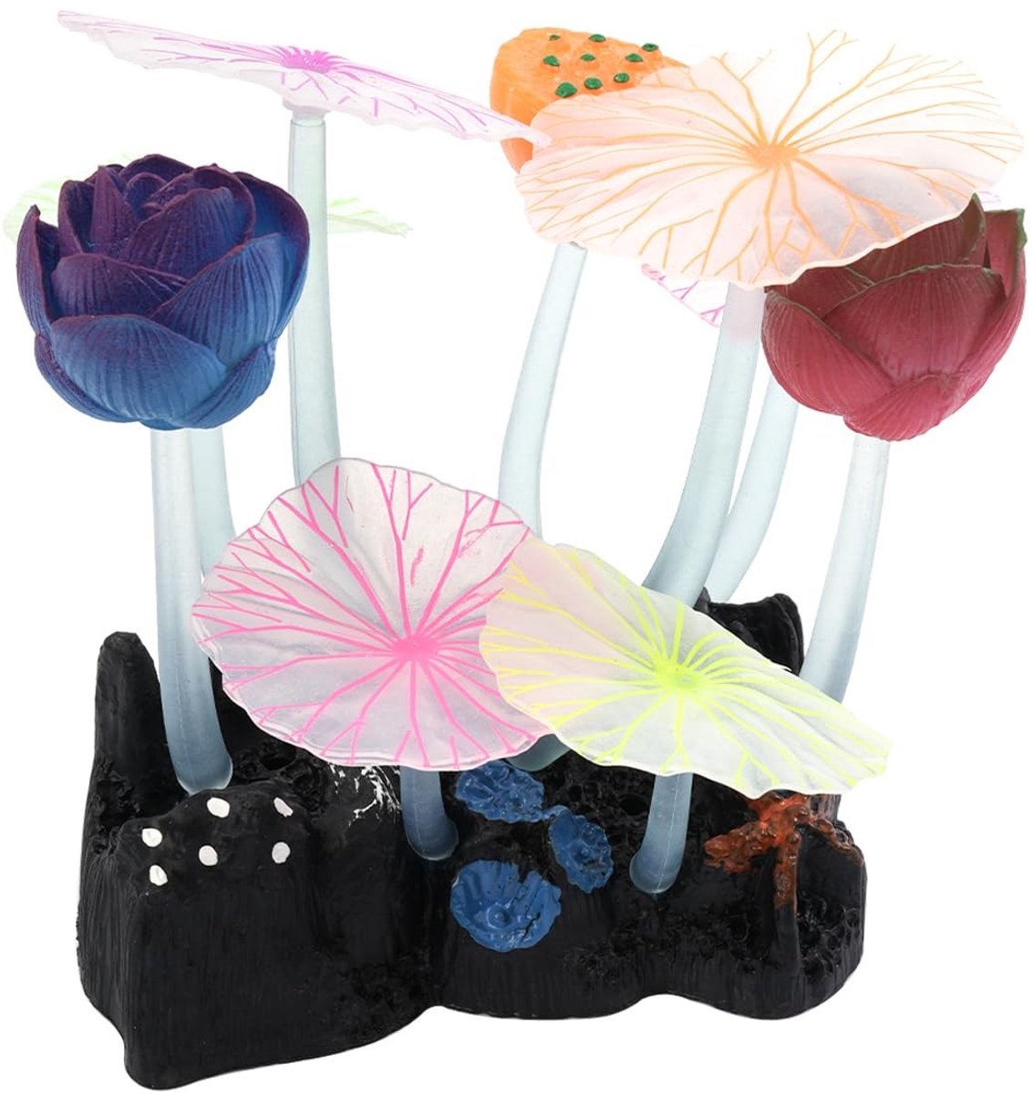 Dailygoods - Lichtgevend Lotusornament voor Aquariumdecoratie