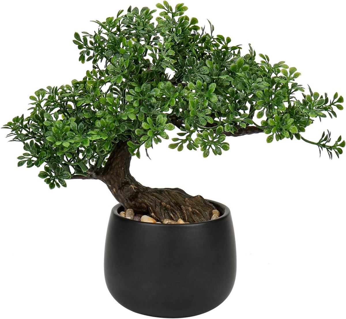 Bonsai Plant van 25 cm in Keramische Pot - Kunstplant voor Woonkamer, Slaapkamer en Badkam
