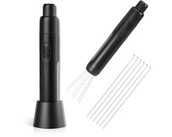 Dailygoods- Koffiedistributeur met magnetische standaard - Verstelbare hoogte - Roestvrij staal - 8 vervangende naalden - Koffie accessoires - Optimale extractie - Koffieverdeler