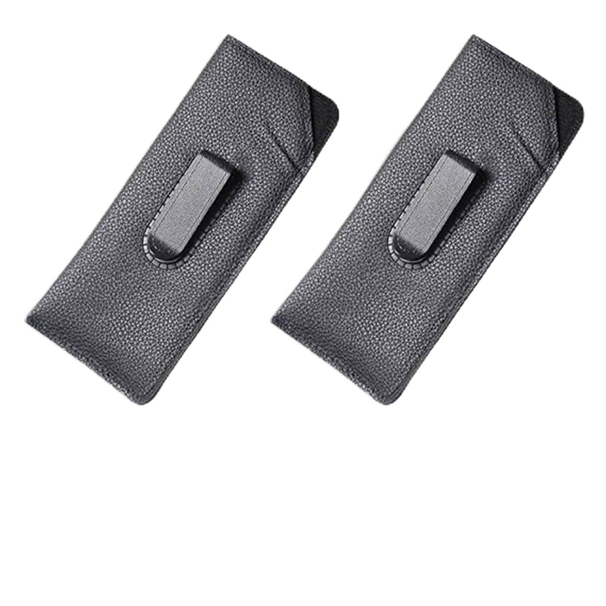 Dailygoods- Brillenkoker met clip - Zacht zwart leren etui - Flexibel kunststof insteekvak - Handige afmetingen 160 mm x 65 mm - Duurzaam en lichtgewicht - Ideaal voor heren - Brillenetui