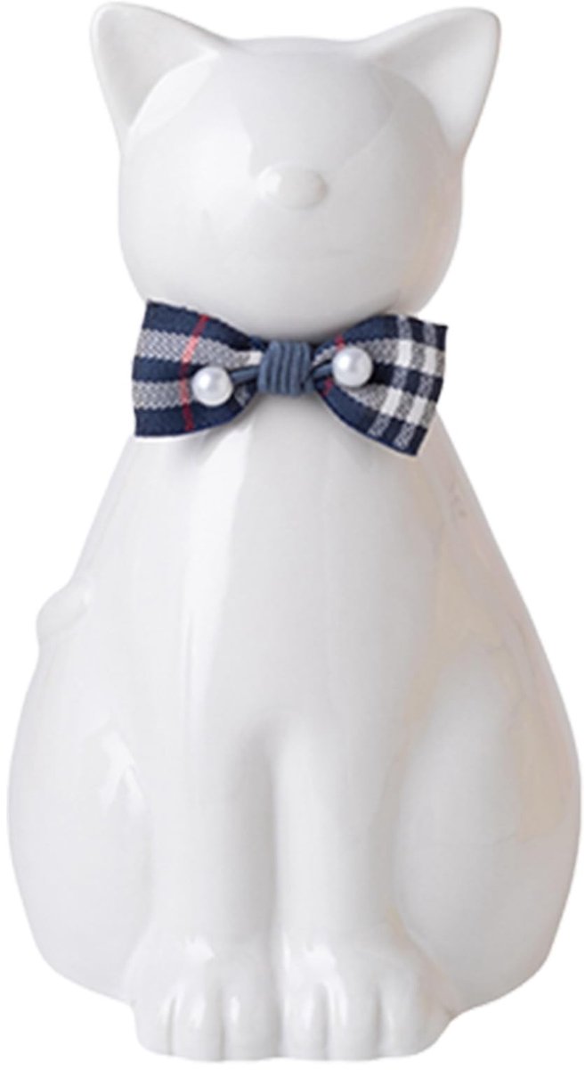 Dailygoods- Kattenurn Handgemaakt - Keramische Urn - Huisdierurn Binnen/Buiten - Herdenkingscadeau - Kattenstandbeeld - Eén Maat