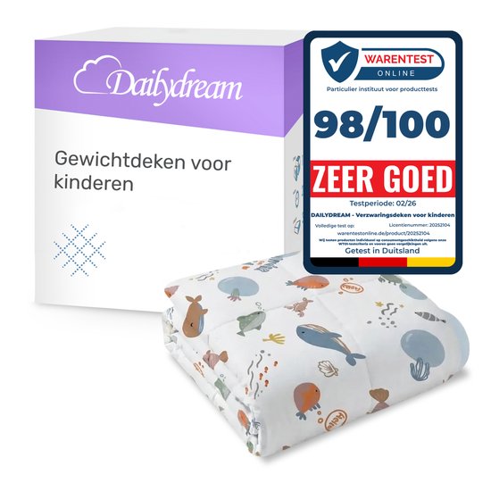 Dailydream Verzwaringsdeken Kind 104x150 cm 3,2 kg Ocean Katoen