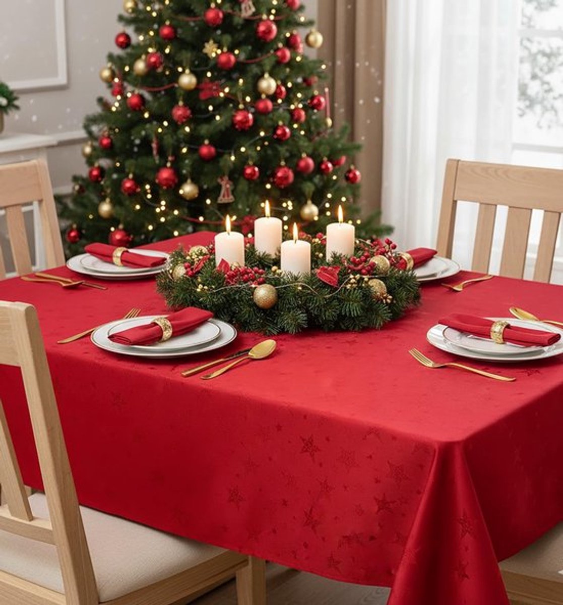 EGoods - Tafelkleed Magic Stars Met Sterrenmotief 130x160 cm - Vlekbescherming