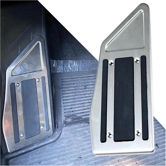 Pedaal Bekleding Set - Auto Pedaal Covers - Verbeterde Grip Auto - Antislip Ontwerp - 1 Stuks - Zilver — afbeelding 2