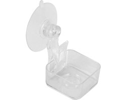 Reptielen Voederbak - Waterbak Knaagdier - Hygiënisch Voeren - Krachtige Zuignap - 4x4cm - Vierkant