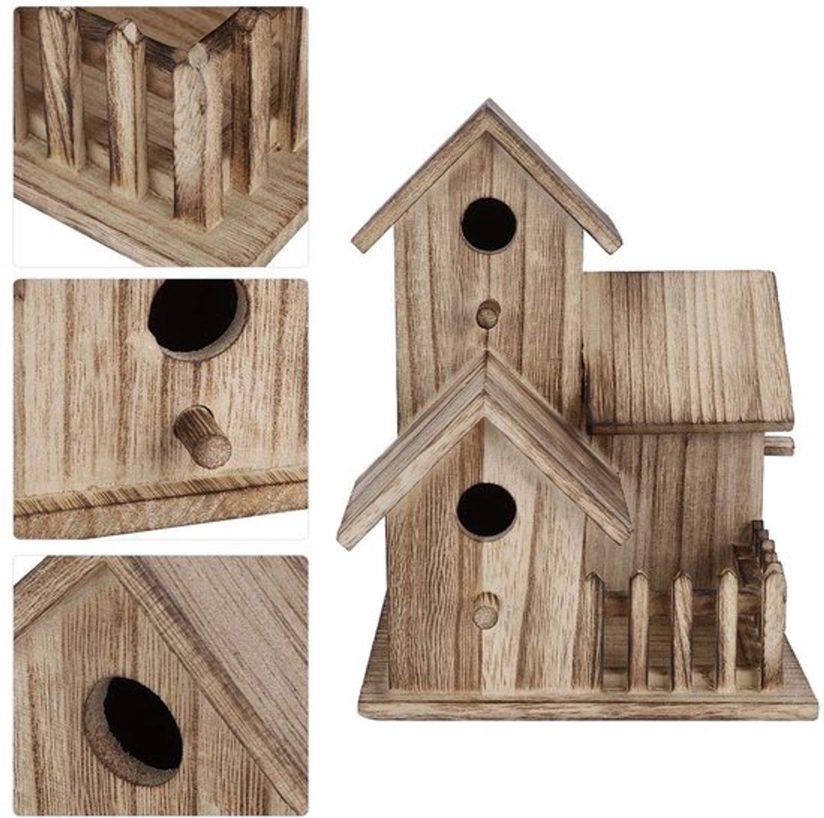 Allecto - Houten Vogelhuis - Vogelhuisje - Decoratief en Functioneel