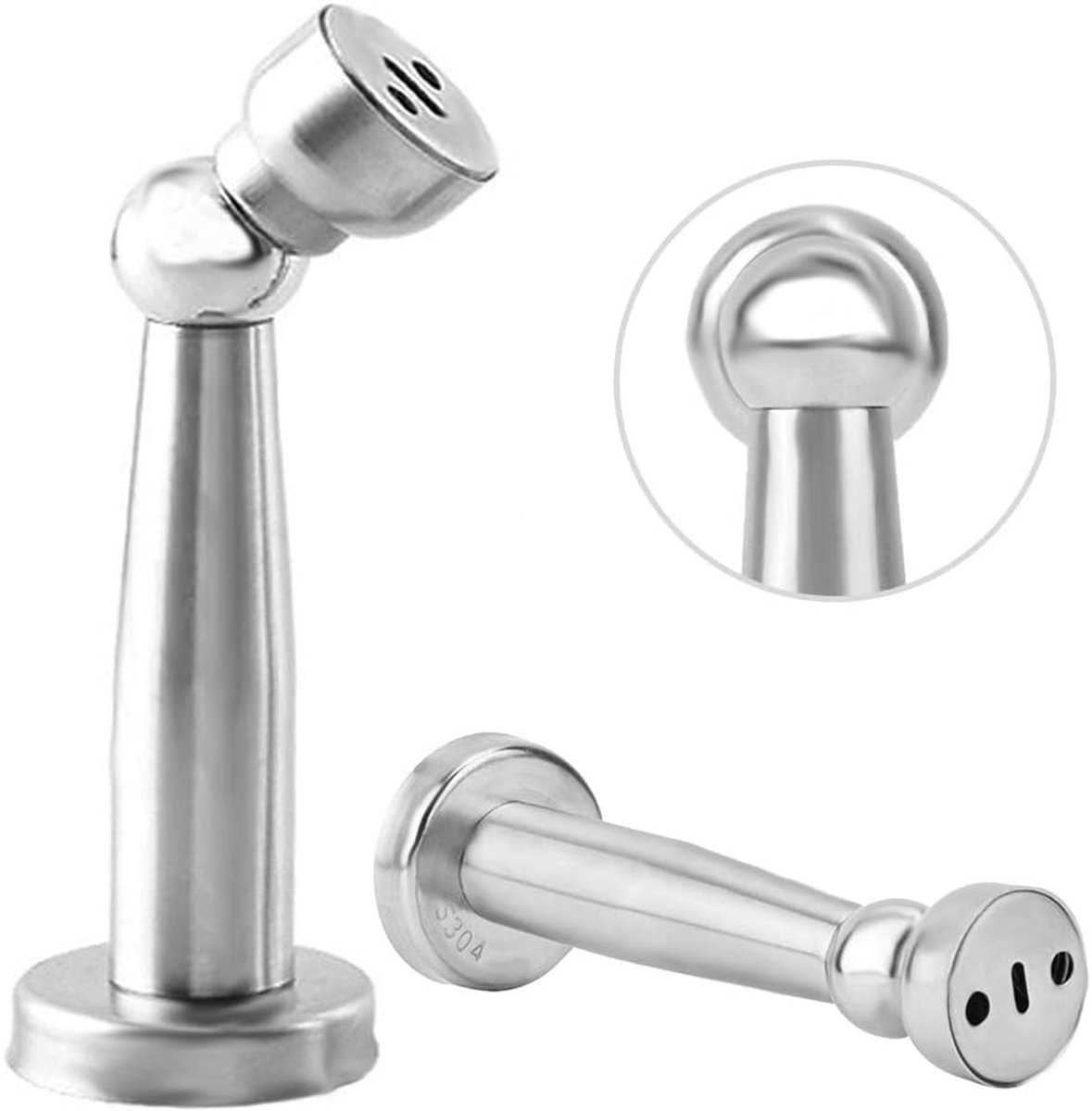 Magnetische Deurstopper - Deurhouder - Muren Beschermen - Verdikte Basis - 14x4x4 cm - Zilver