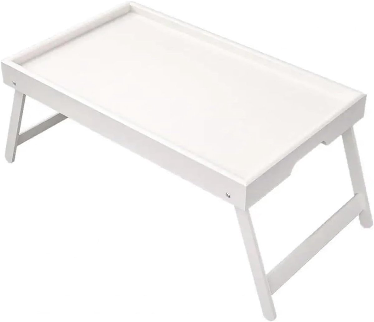 Laptoptafeltje Bed - Schootblad Poten - Comfortabel Werken - Opvouwbaar Ontwerp - 10mm Hoogte - Wit