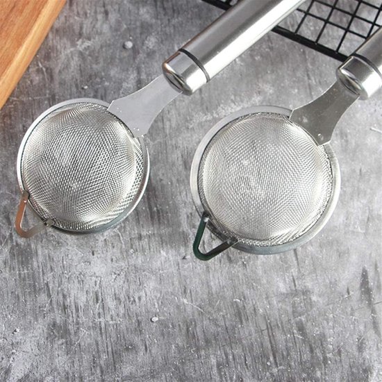 Keuken Zeef - Afgieter Vergiet - Noodles Koken - Lange Handgreep - Roestvrij Staal - Zilver — afbeelding 2