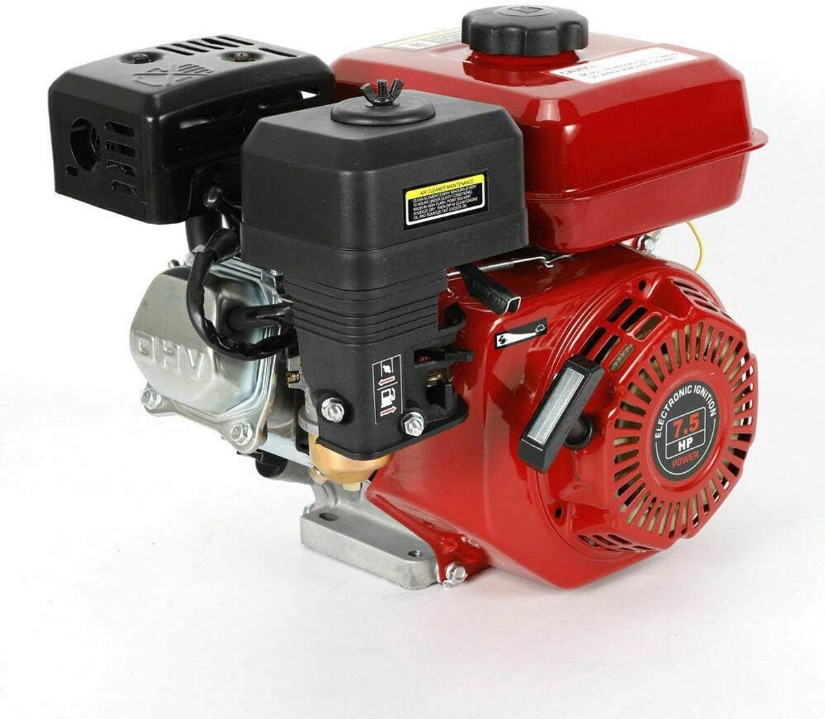 Benzinemotor - 4-takt motor - Tuinonderhoud - Oliealarm functie - 75 pk - Zwart