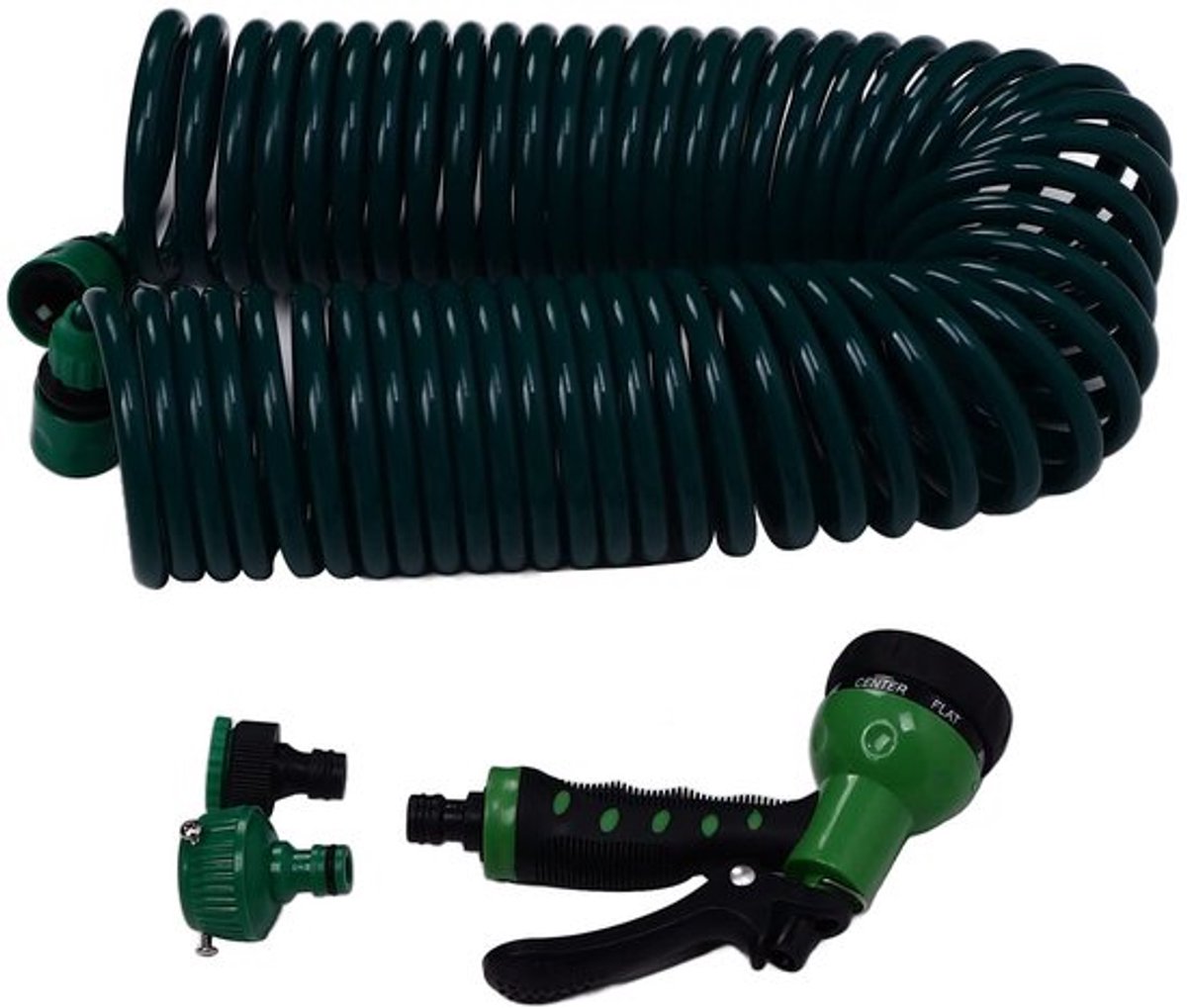Dailygoods - Spiraal waterslang 15 meter, 7 modi
