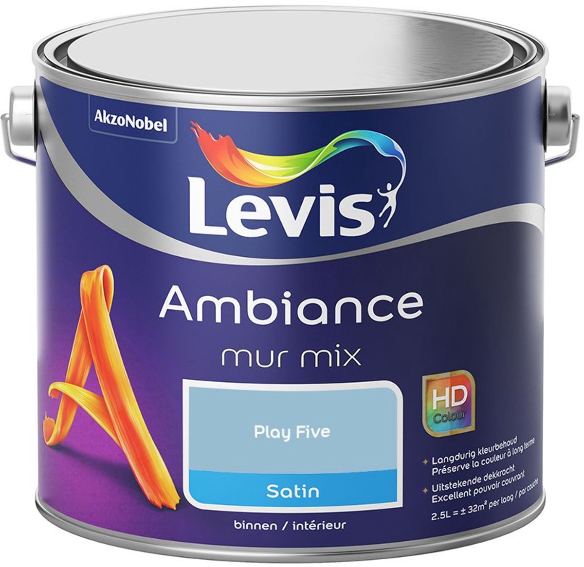 Levis - Ambiance Mur Satin Mix - Play Five - Mengverf - 2,5 L
