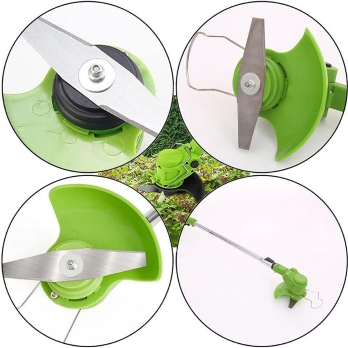 Kraftverdia Grasmaaier Messen Set – 8-delige Set met 1 Zaagblad, 2 Stalen Messen en 5 Kunststof Messen – Accessoires voor Accu Bosmaaier en Grastrimmer – Voor Gras, Onkruid en Struiken – foto 7