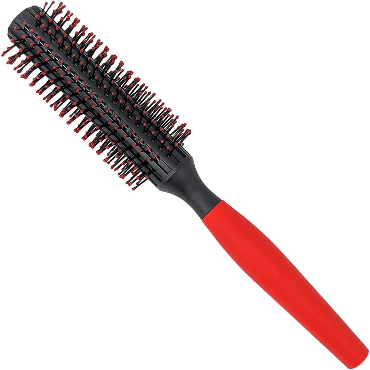 Ronde Haarborstel - Zwart/Rood - Professionele Quiff Roller - Gladde Borstel - Voor Mannen en Kappers