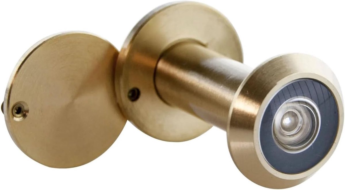 Deurspion Messing - Kijkgaatje Deur - Veiligheid Vergroten - 220 Graden Kijkhoek - 35-60 mm Deurdikte - Messing
