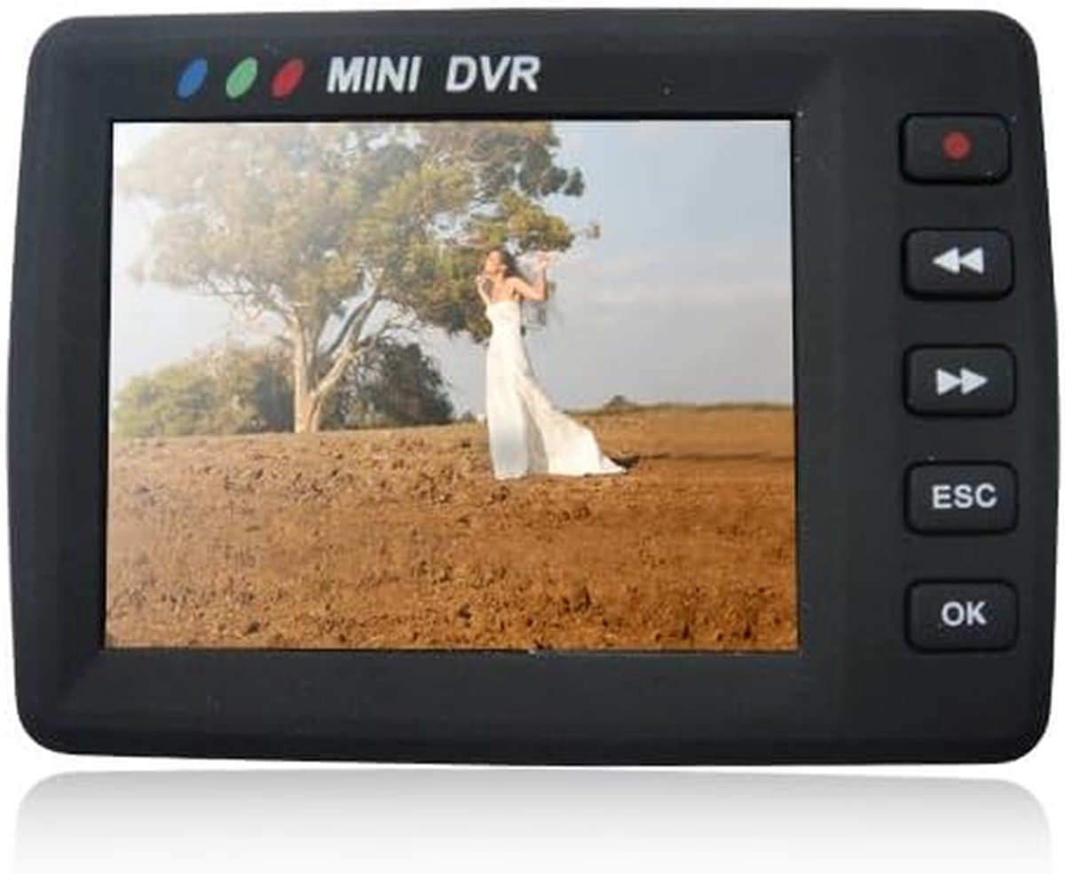 Mini DVR Camera - Verborgen Camera Pinhole Camera - Beveiliging Thuis - Bewegingssensor - 2.5 inch TFT - Zwart