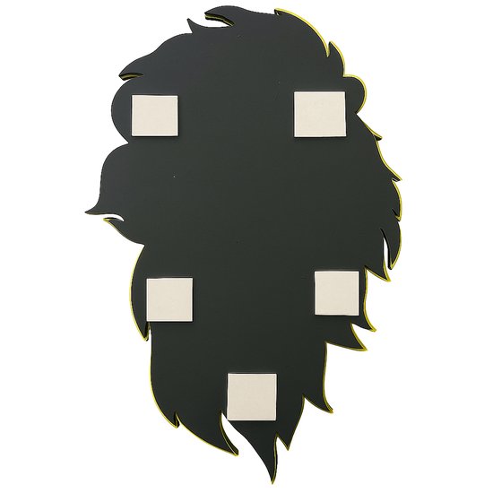 Jungengel Décoration Murale Tête de Lion 3D XL Bois - Style Galatasaray - 52x76 cm