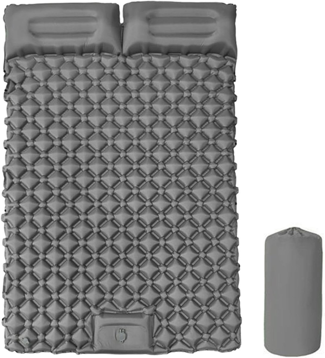 Dubbele slaapmat - Luchtbed kamperen - Comfortabel slapen - Automatisch opblazen - 190 x 120 cm - Meerkleurig