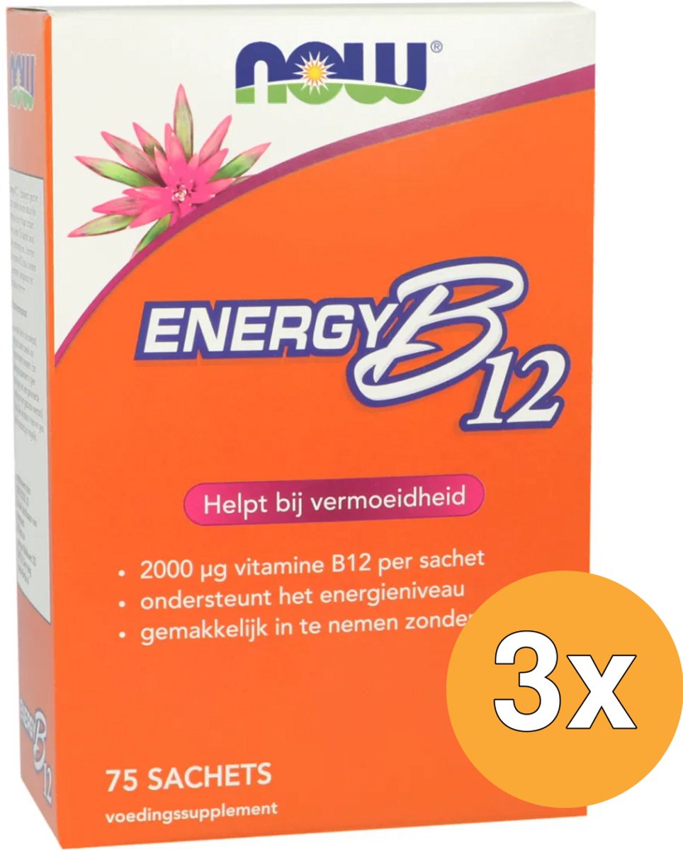 3x Now Energy B12 2000 Mcg (75 Zakjes)