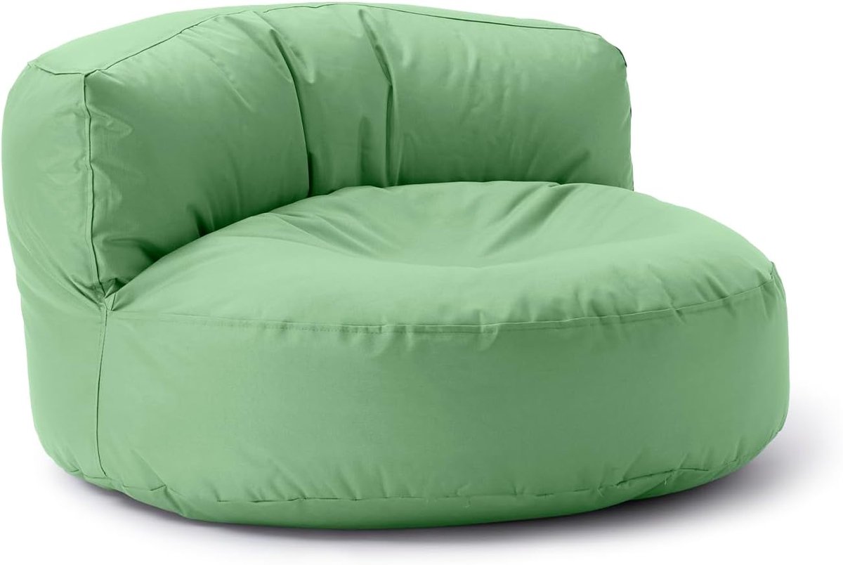 Zitzak Lounge Bank - Zitkussen Rond - Buiten Ontspannen - Waterafstotende Hoes - 90 x 50 cm - Pastelgroen