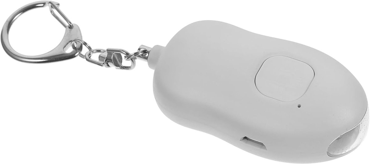 Persoonlijk Alarm - Noodalarm Sleutelhanger - Zelfbescherming - Luid Geluid - 7.5 cm - Wit