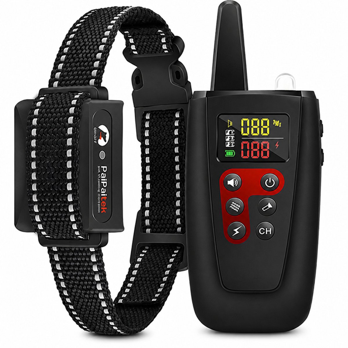 Afstandsbediening Schokvrije Honden Trainingshalsband — 10-niveaus Trilling, IP67 Waterdicht, 1000m Bereik, Oplaadbare Lange Batterij
