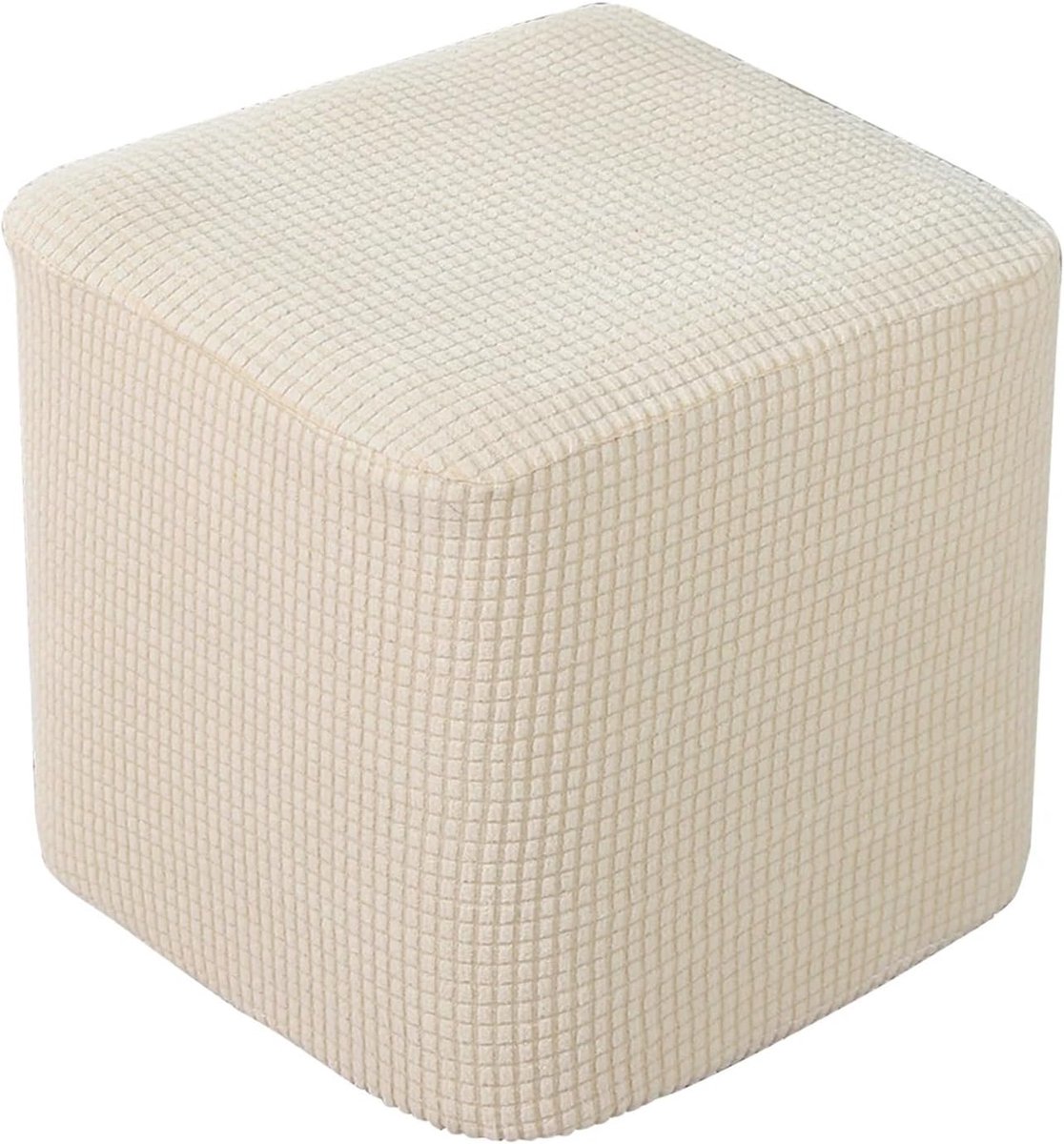 Ottomaanse Hoes - Voetenbank Cover - Woonkamer Decoratie - Machinewasbaar - 29 x 29 cm - Beige