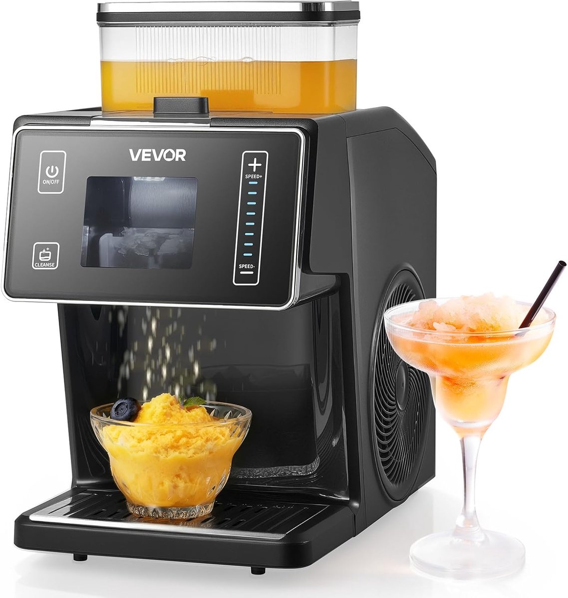 IJsmaker Sneeuwvlok - IJscrusher machine - Desserts maken - 8 Snelheden Instelbaar - 20kg Per Dag - Zwart