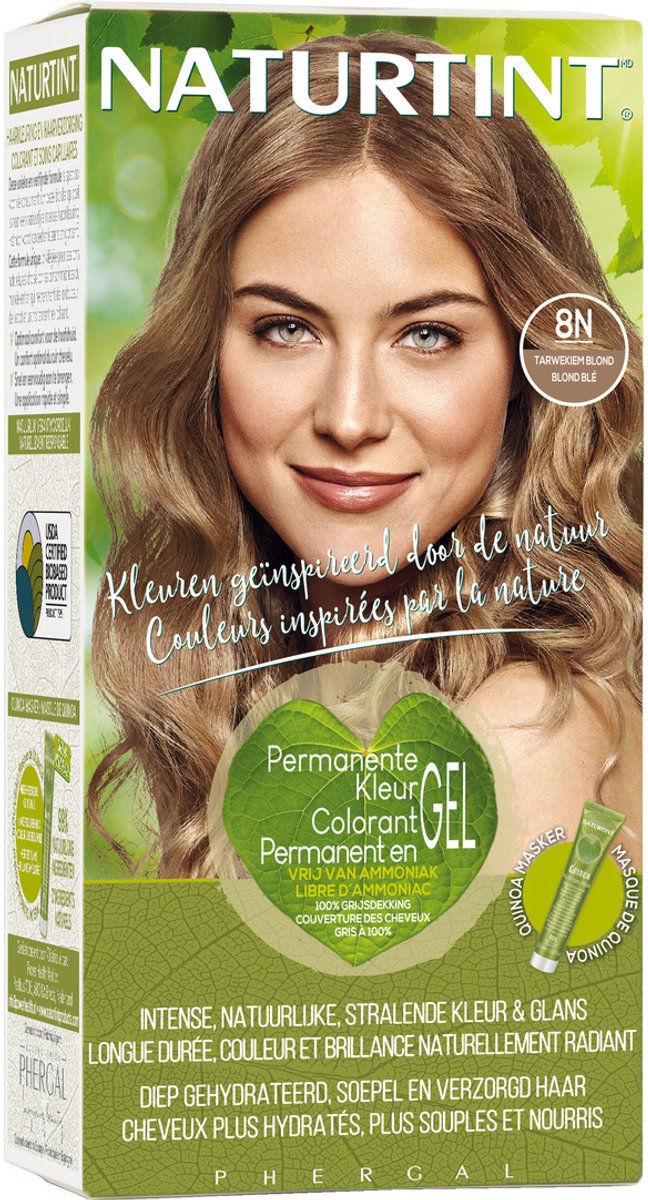 Bol.com 8N Tarwekiem Blond - NATURTINT - 170ml - Vegan - Ammoniakvrij - BioBased Certified - Microplastic FREE aanbieding
