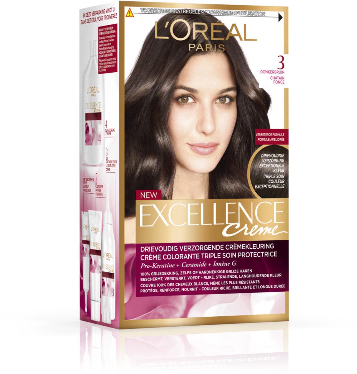 L’Oréal Paris Excellence Crème 3 - Donkerbruin - Haarverf
